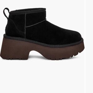 UGG Black and Brown Platform Ankle Boots